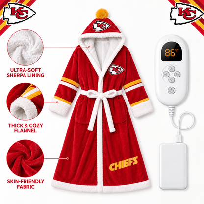 Heated Fan Robe — Sherpa-Lined Game Day Robe
