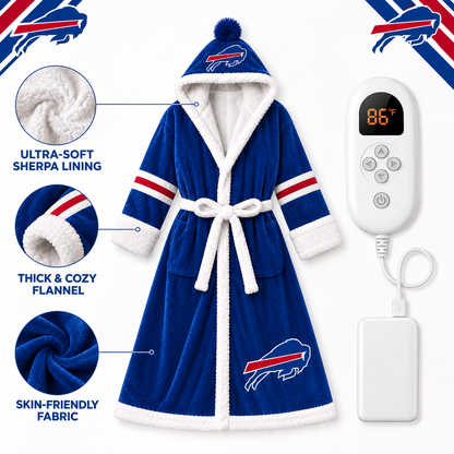 Heated Fan Robe — Sherpa-Lined Game Day Robe
