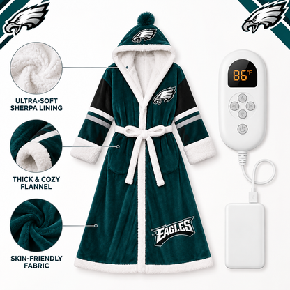 Heated Fan Robe — Sherpa-Lined Game Day Robe